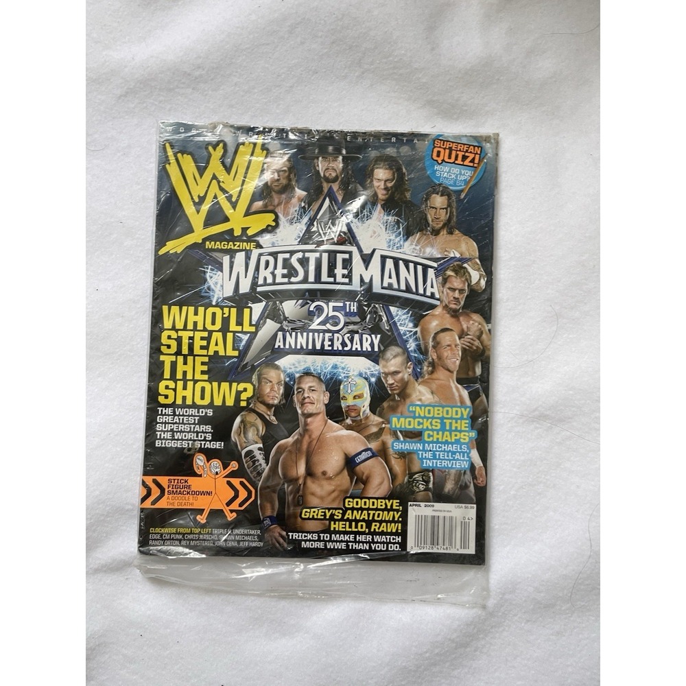 WWE‎ Magazine Wrestlemania 25th Anniversary 2009 Sealed John Cena